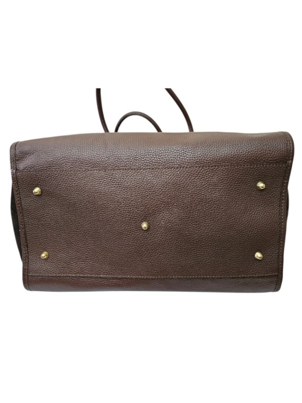Firenze Italy Genuine Pebble Leather Brown Suede Handbag Purse Tote Bag Large. - Picture 3 of 16